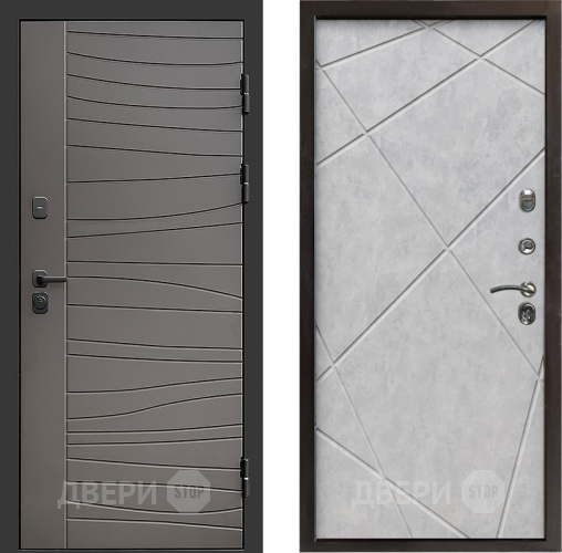 Входная металлическая Дверь Престиж Siciliya Лучи Бетон светлый в Истра