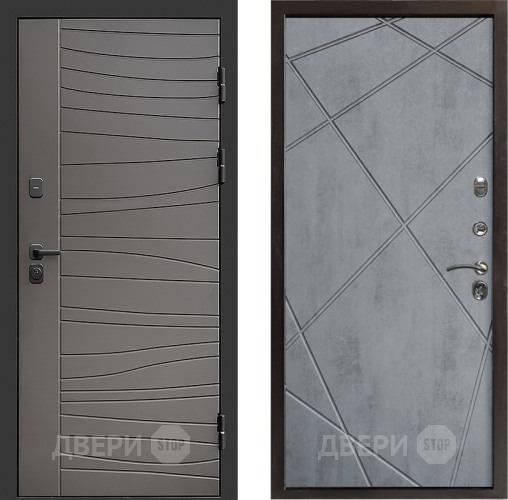 Входная металлическая Дверь Престиж Siciliya Лучи Бетон темный в Истра