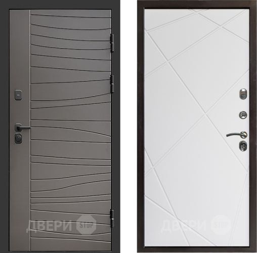 Входная металлическая Дверь Престиж Siciliya Лучи Бетон белый в Истра