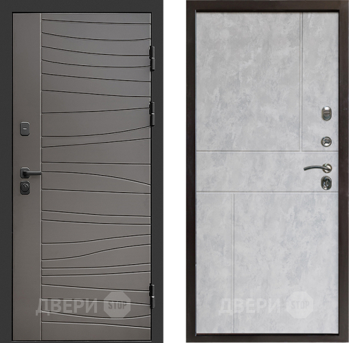 Входная металлическая Дверь Престиж Siciliya Горизонт Бетон светлый в Истра