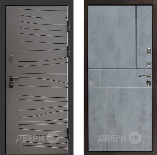 Входная металлическая Дверь Престиж Siciliya Горизонт Бетон темный в Истра