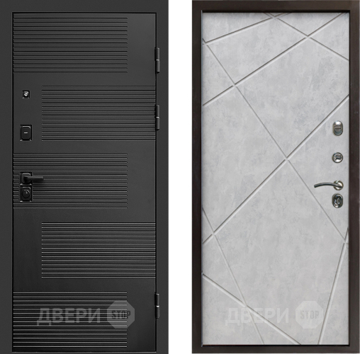 Входная металлическая Дверь Престиж Favorit Лучи Бетон светлый в Истра