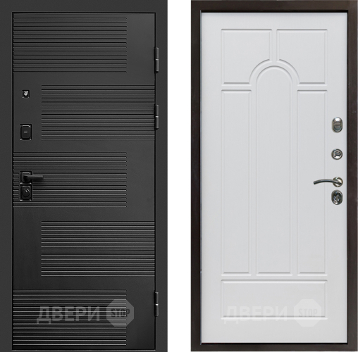 Входная металлическая Дверь Престиж Favorit Арка Белое дерево в Истра