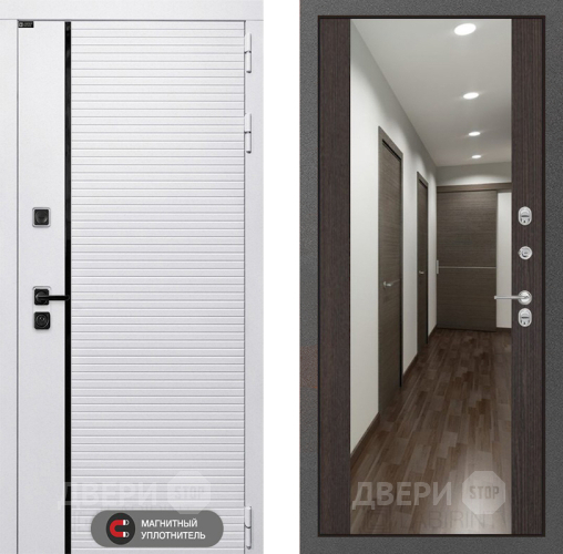 Входная металлическая Дверь Лабиринт (LABIRINT) Royal Зеркало Максимум Венге в Истра