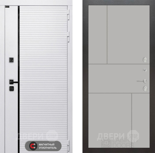 Входная металлическая Дверь Лабиринт (LABIRINT) Royal 21 Грей софт в Истра