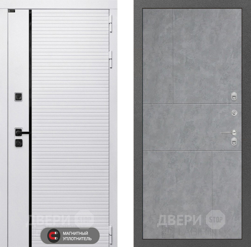 Входная металлическая Дверь Лабиринт (LABIRINT) Royal 21 Бетон светлый в Истра