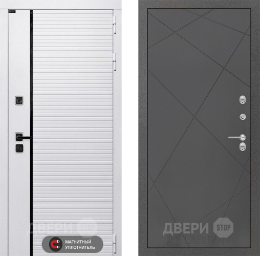 Входная металлическая Дверь Лабиринт (LABIRINT) Royal 24 Графит софт в Истра