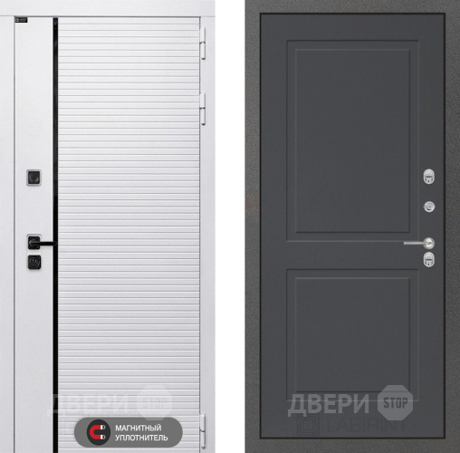 Входная металлическая Дверь Лабиринт (LABIRINT) Royal 11 Графит софт в Истра