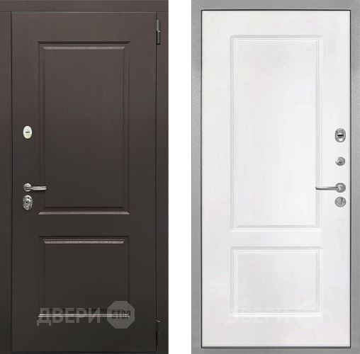 Входная металлическая Дверь Интекрон (INTECRON) Кампо КВ-2 Белый матовый в Истра