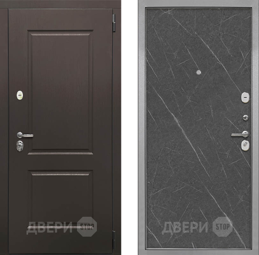 Входная металлическая Дверь Интекрон (INTECRON) Кампо Гладкая Гранит лава оникс в Истра