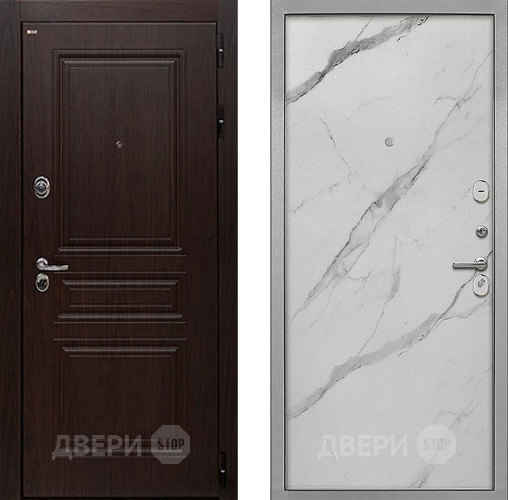 Дверь Интекрон (INTECRON) Брайтон Тиковое Дерево Гладкая Мрамор натуральный арктик в Истра