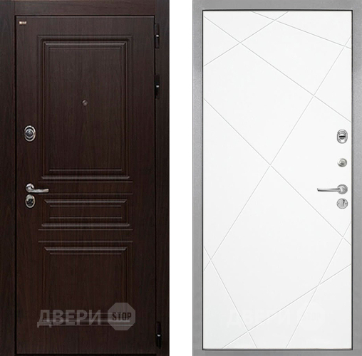 Входная металлическая Дверь Интекрон (INTECRON) Брайтон Тиковое Дерево Лучи-М Софт милк в Истра