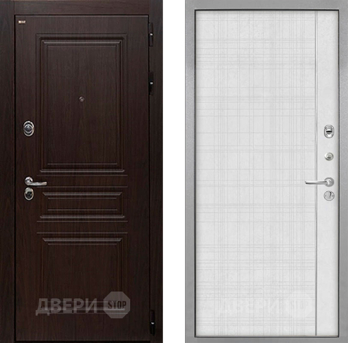 Дверь Интекрон (INTECRON) Брайтон Тиковое Дерево В-07 с молдингом Лофт белый в Истра