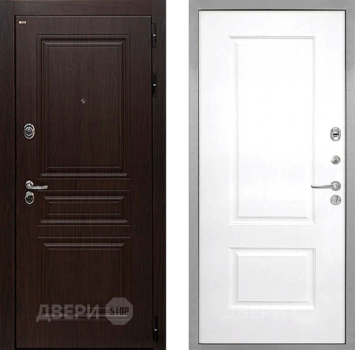 Входная металлическая Дверь Интекрон (INTECRON) Брайтон Тиковое Дерево Альба Роял Вуд белый в Истра