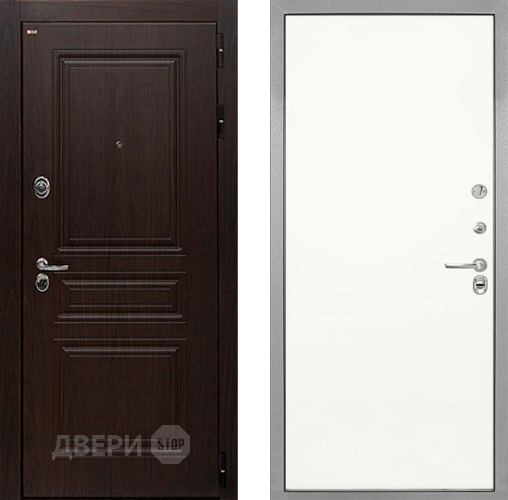 Входная металлическая Дверь Интекрон (INTECRON) Брайтон Тиковое Дерево Гладкая Слоновая кость в Истра