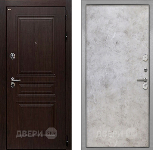 Входная металлическая Дверь Интекрон (INTECRON) Брайтон Тиковое Дерево Гладкая Мрамор светлый в Истра