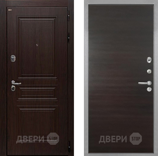 Входная металлическая Дверь Интекрон (INTECRON) Брайтон Тиковое Дерево Гладкая Эковенге поперечный в Истра