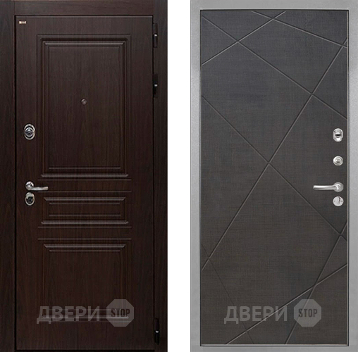 Входная металлическая Дверь Интекрон (INTECRON) Брайтон Тиковое Дерево Лучи-М Венге распил кофе в Истра