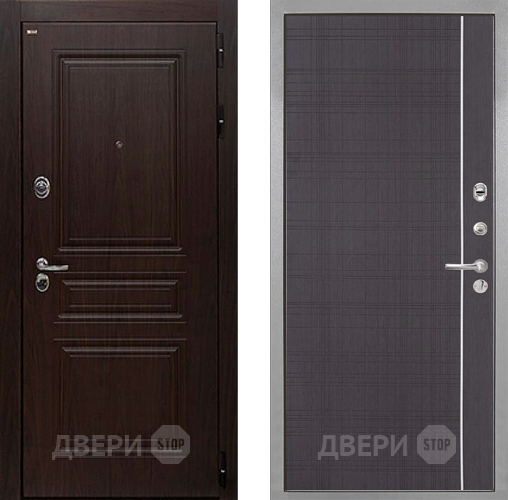 Входная металлическая Дверь Интекрон (INTECRON) Брайтон Тиковое Дерево В-07 с молдингом Венге в Истра