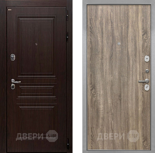 Входная металлическая Дверь Интекрон (INTECRON) Брайтон Тиковое Дерево Гладкая Дуб турин в Истра