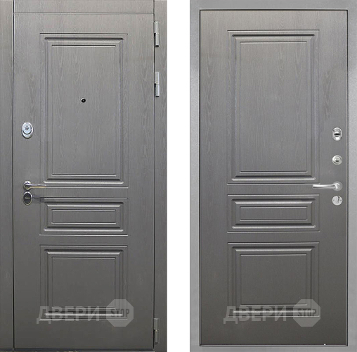 Входная металлическая Дверь Интекрон (INTECRON) Брайтон Графит ФЛ-243 Графит вуд дуб в Истра