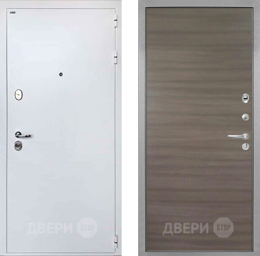 Входная металлическая Дверь Интекрон (INTECRON) Колизей White Гладкая Дуб тоскано поперечный в Истра