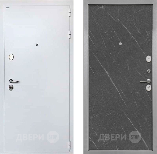 Входная металлическая Дверь Интекрон (INTECRON) Колизей White Гладкая Гранит лава оникс в Истра
