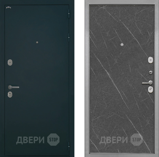 Входная металлическая Дверь Интекрон (INTECRON) Греция Гладкая Гранит лава оникс в Истра