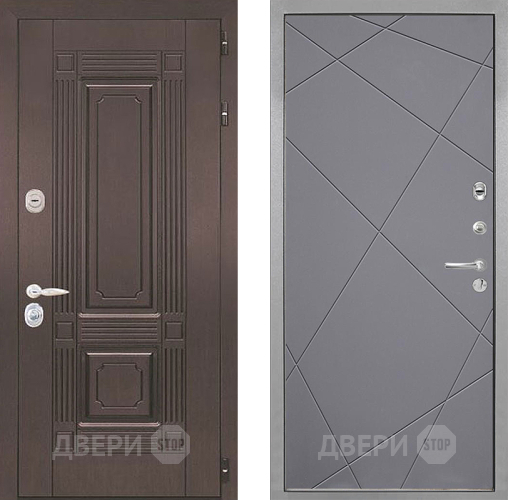 Входная металлическая Дверь Интекрон (INTECRON) Италия Лучи-М Графит софт в Истра