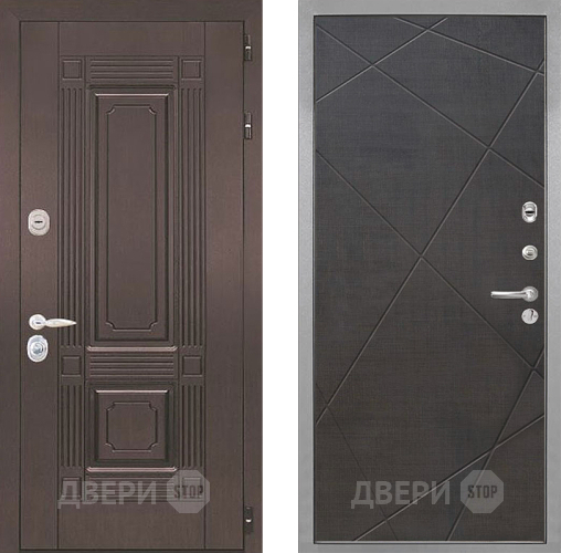 Входная металлическая Дверь Интекрон (INTECRON) Италия Лучи-М Венге распил кофе в Истра