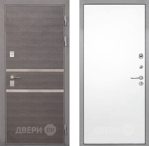 Входная металлическая Дверь Интекрон (INTECRON) Неаполь Гладкая Силк Сноу в Истра