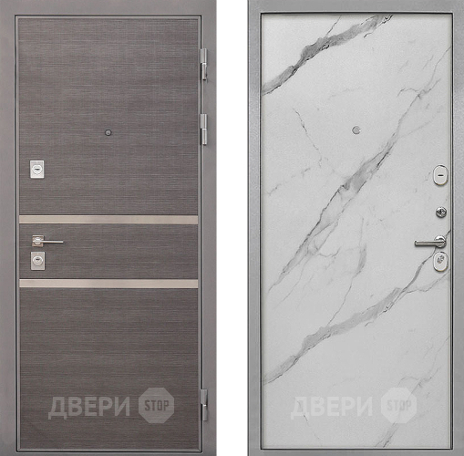 Дверь Интекрон (INTECRON) Неаполь Гладкая Мрамор натуральный арктик в Истра