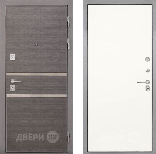 Входная металлическая Дверь Интекрон (INTECRON) Неаполь Гладкая Слоновая кость в Истра