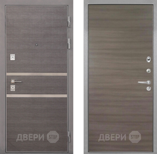 Входная металлическая Дверь Интекрон (INTECRON) Неаполь Гладкая Дуб тоскано поперечный в Истра