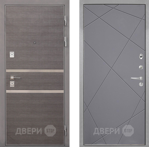 Входная металлическая Дверь Интекрон (INTECRON) Неаполь Лучи-М Графит софт в Истра