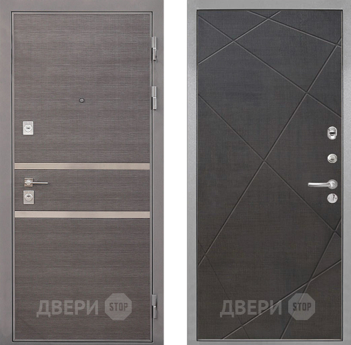 Входная металлическая Дверь Интекрон (INTECRON) Неаполь Лучи-М Венге распил кофе в Истра