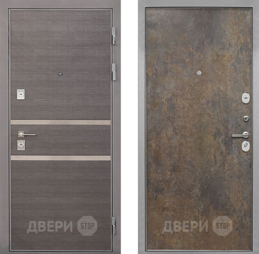 Входная металлическая Дверь Интекрон (INTECRON) Неаполь Гладкая Гранж в Истра