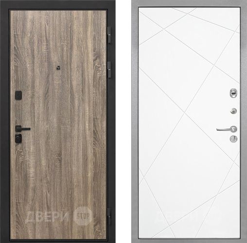 Входная металлическая Дверь Интекрон (INTECRON) Профит Black Дуб Турин Лучи-М Софт милк в Истра