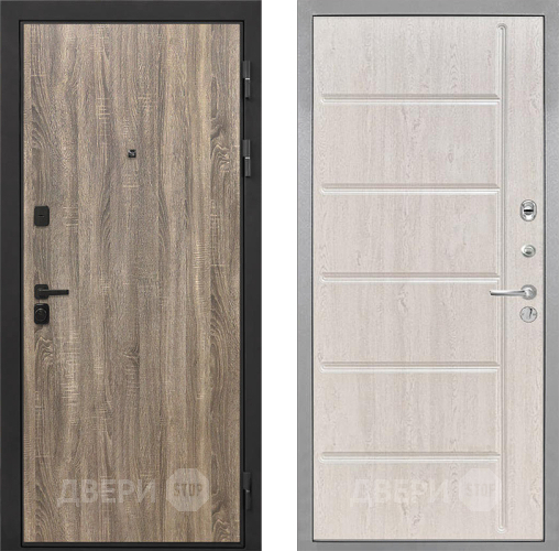Входная металлическая Дверь Интекрон (INTECRON) Профит Black Дуб Турин ФЛ-102 Сосна белая в Истра