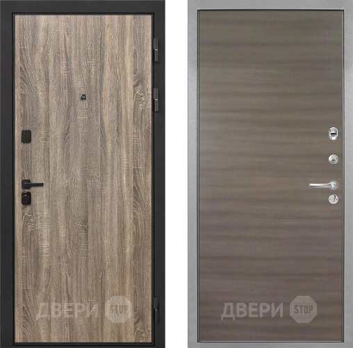 Входная металлическая Дверь Интекрон (INTECRON) Профит Black Дуб Турин Гладкая Дуб тоскано поперечный в Истра