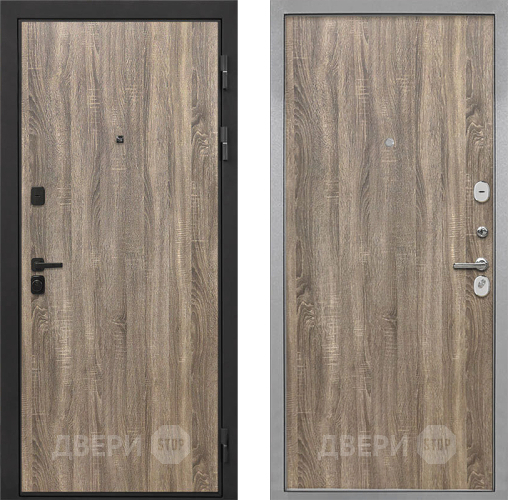 Входная металлическая Дверь Интекрон (INTECRON) Профит Black Дуб Турин Гладкая Дуб турин в Истра