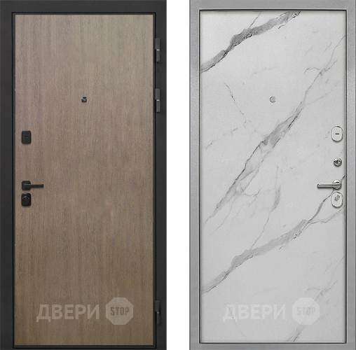 Входная металлическая Дверь Интекрон (INTECRON) Профит Black Венге Коричневый Гладкая Мрамор натуральный арктик в Истра