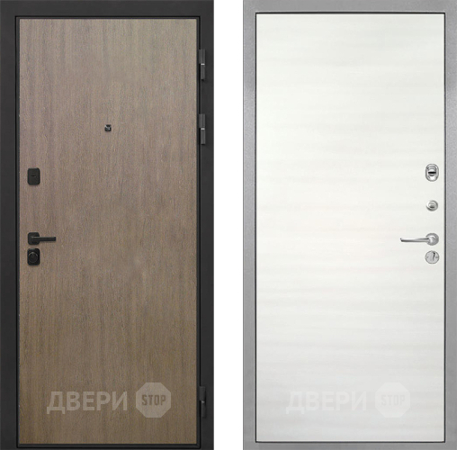 Входная металлическая Дверь Интекрон (INTECRON) Профит Black Венге Коричневый Гладкая Дуб сильвер поперечный в Истра
