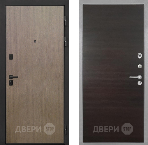 Входная металлическая Дверь Интекрон (INTECRON) Профит Black Венге Коричневый Гладкая Эковенге поперечный в Истра