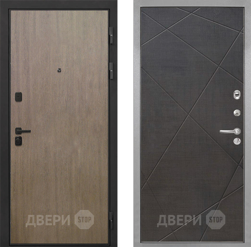 Входная металлическая Дверь Интекрон (INTECRON) Профит Black Венге Коричневый Лучи-М Венге распил кофе в Истра