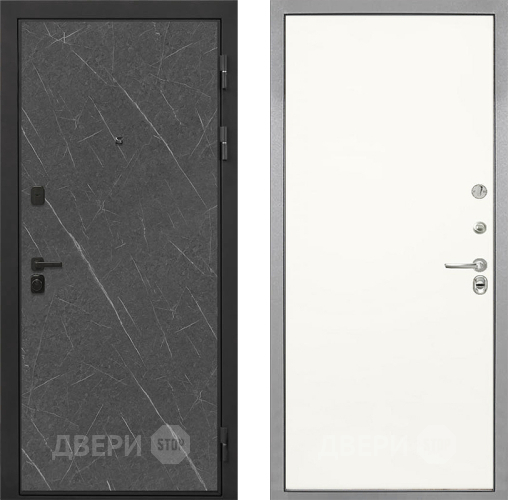 Входная металлическая Дверь Интекрон (INTECRON) Профит Black Гранит Лава Оникс Гладкая Слоновая кость в Истра