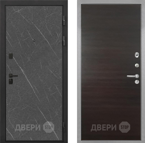 Входная металлическая Дверь Интекрон (INTECRON) Профит Black Гранит Лава Оникс Гладкая Эковенге поперечный в Истра