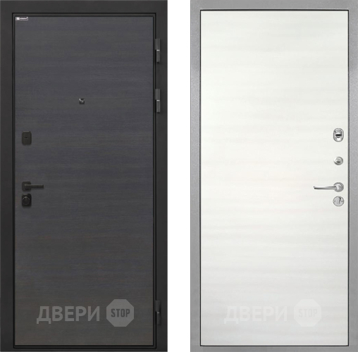 Входная металлическая Дверь Интекрон (INTECRON) Профит Black Эковенге Гладкая Дуб сильвер поперечный в Истра