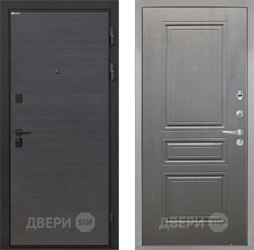 Входная металлическая Дверь Интекрон (INTECRON) Профит Black Эковенге ФЛ-243 Графит вуд дуб в Истра