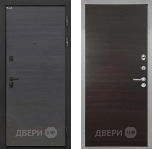 Входная металлическая Дверь Интекрон (INTECRON) Профит Black Эковенге Гладкая Эковенге поперечный в Истра